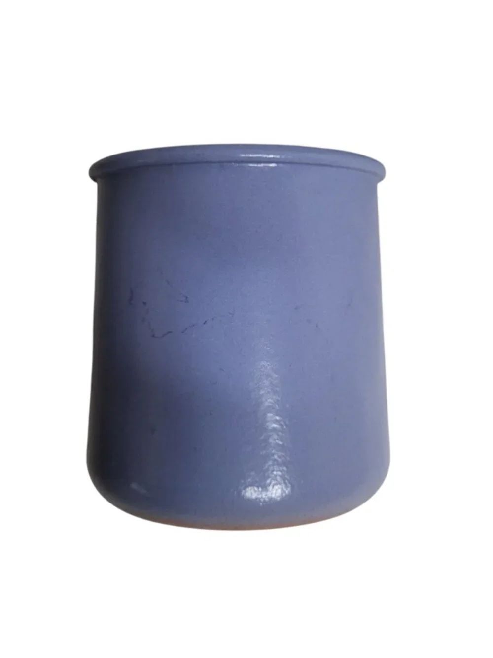 8 Cermer Glazed Blue Terracotta Ceramic 5-oz Yogurt Containers la Fermiere